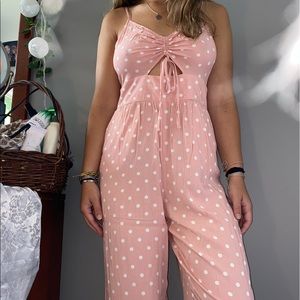 Target Light Pink Polka Dot Jumpsuit